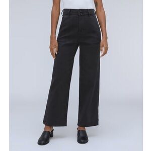 Everlane Black The Organic Crop Wide Leg Pants Women’s 4